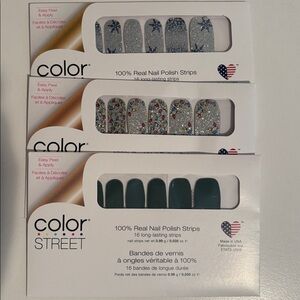 Color Street Glitter and Solid Nail Strips Set